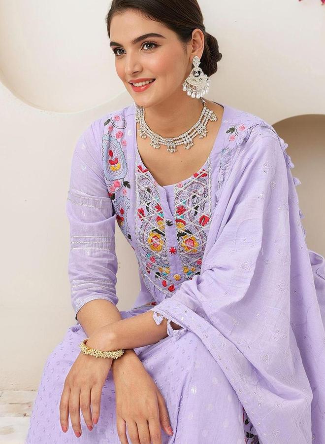 آي شين طقم من كورتا وبنطال مع دوباتا - Image 3