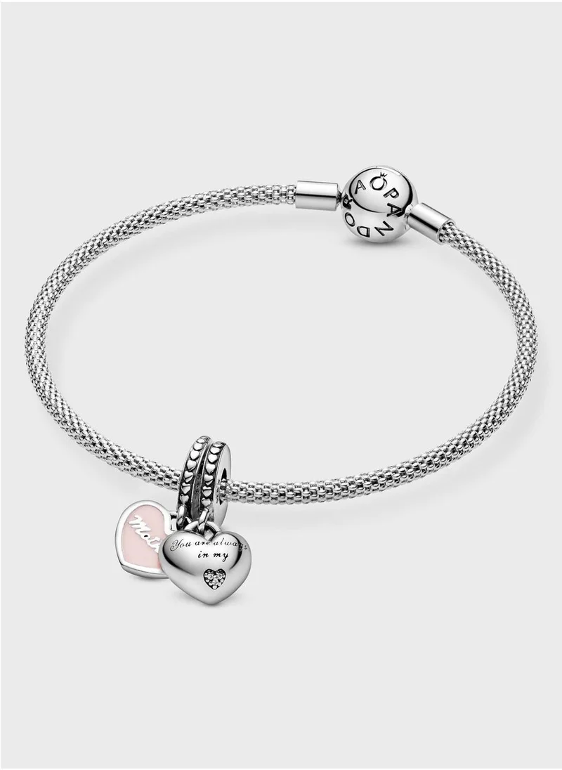 PANDORA Mother & Daughter Hearts Dangle Charm