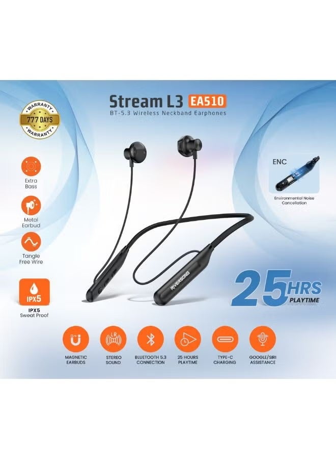 Riversong, Steam L3 In-Ear Bluetooth Neckband - Image 1