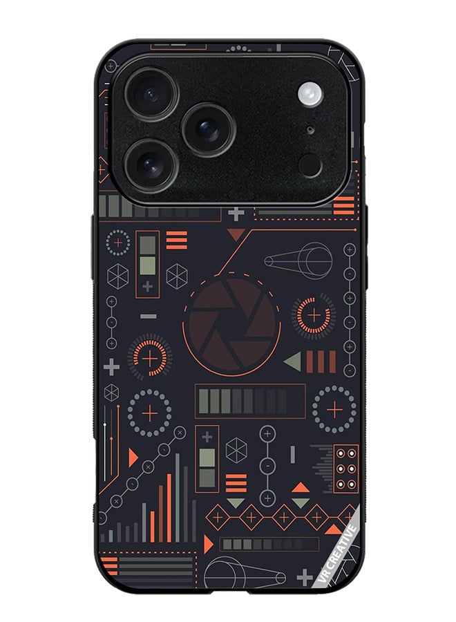 VR CREATIVE Protective Case Cover For Apple iPhone 17 Pro Max Circuit Design Multicolour