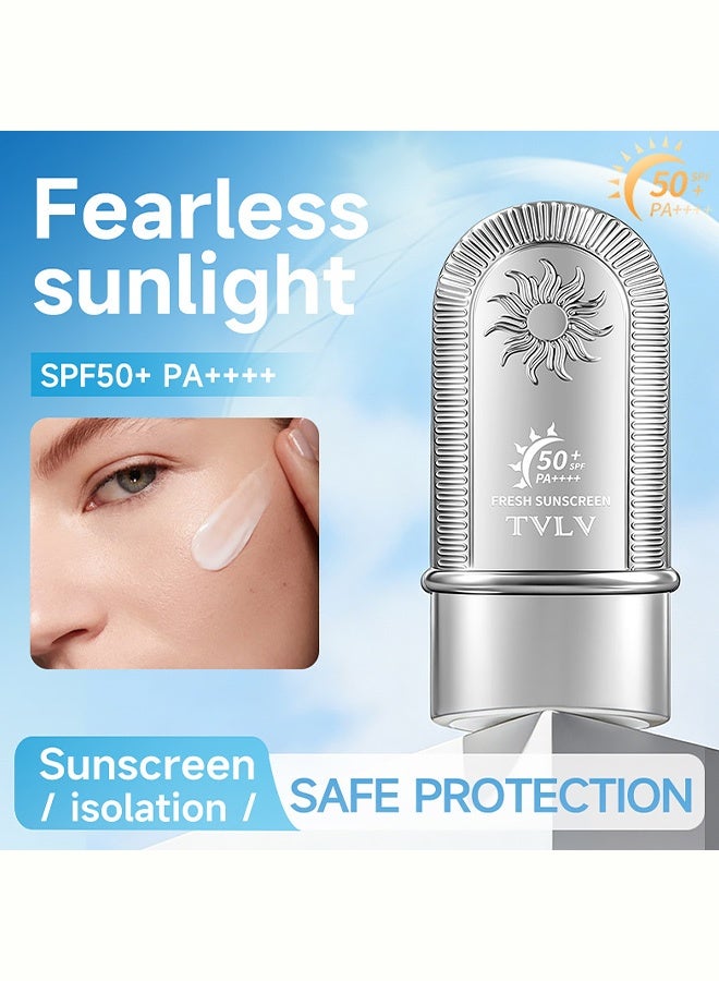 TVLV Fresh Sunscreen Stick SPF50+ PA++++ High Protection Translucent and Refreshing Sun Protection Water Resistant Non Greasy Formula for Face and Body Suitable for Daily and Outdoor Activities 50g - Image 3