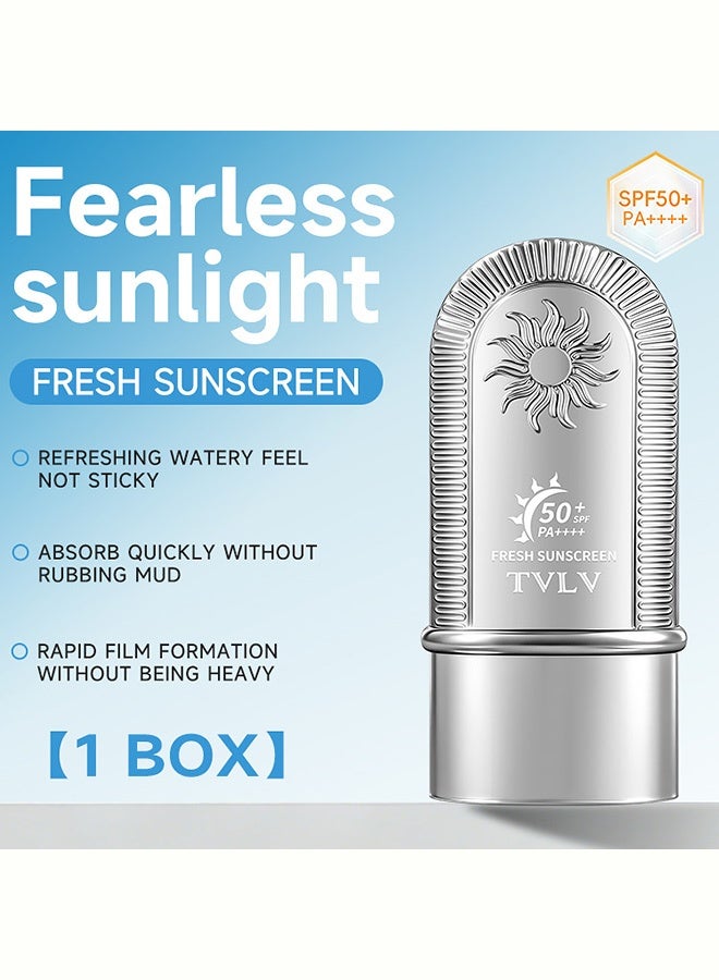 TVLV Fresh Sunscreen Stick SPF50+ PA++++ High Protection Translucent and Refreshing Sun Protection Water Resistant Non Greasy Formula for Face and Body Suitable for Daily and Outdoor Activities 50g - Image 4
