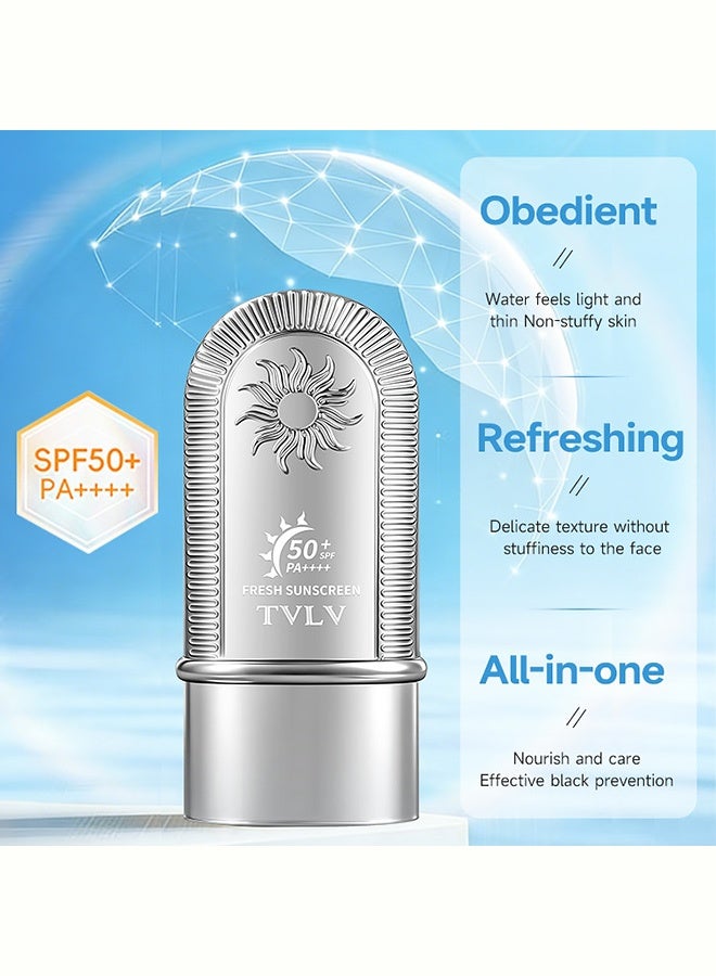 TVLV Fresh Sunscreen Stick SPF50+ PA++++ High Protection Translucent and Refreshing Sun Protection Water Resistant Non Greasy Formula for Face and Body Suitable for Daily and Outdoor Activities 50g - Image 5