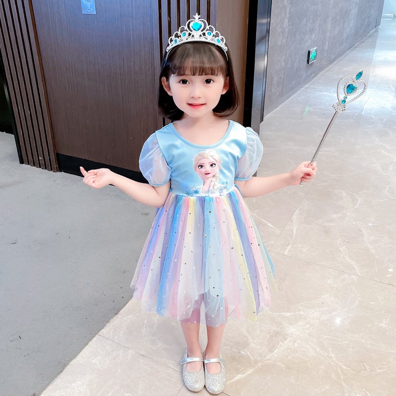 Generic Girls Aisha Princess Dress Frozen Summer Children'S Rainbow Dress  Summer Baby Aisha New Dress Women | Best Price Oman | Muscat, Seeb