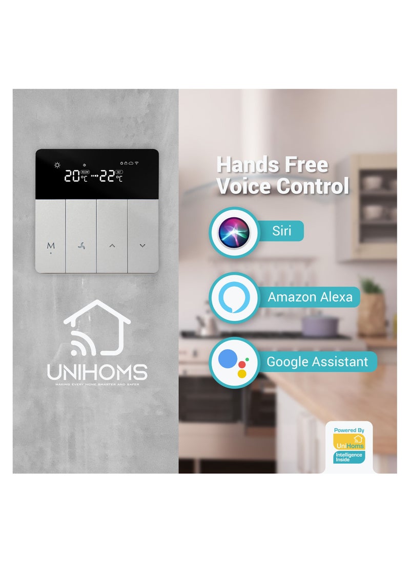 UNIHOMS - 4 Pipe 220V Smart WIFI Central AC Thermostat Temperature Controller - Image 1