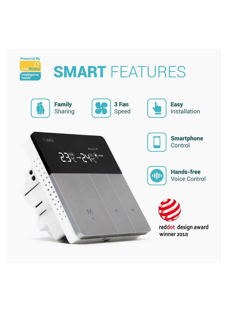 UNIHOMS - 4 Pipe 220V Smart WIFI Central AC Thermostat Temperature Controller - Image 1