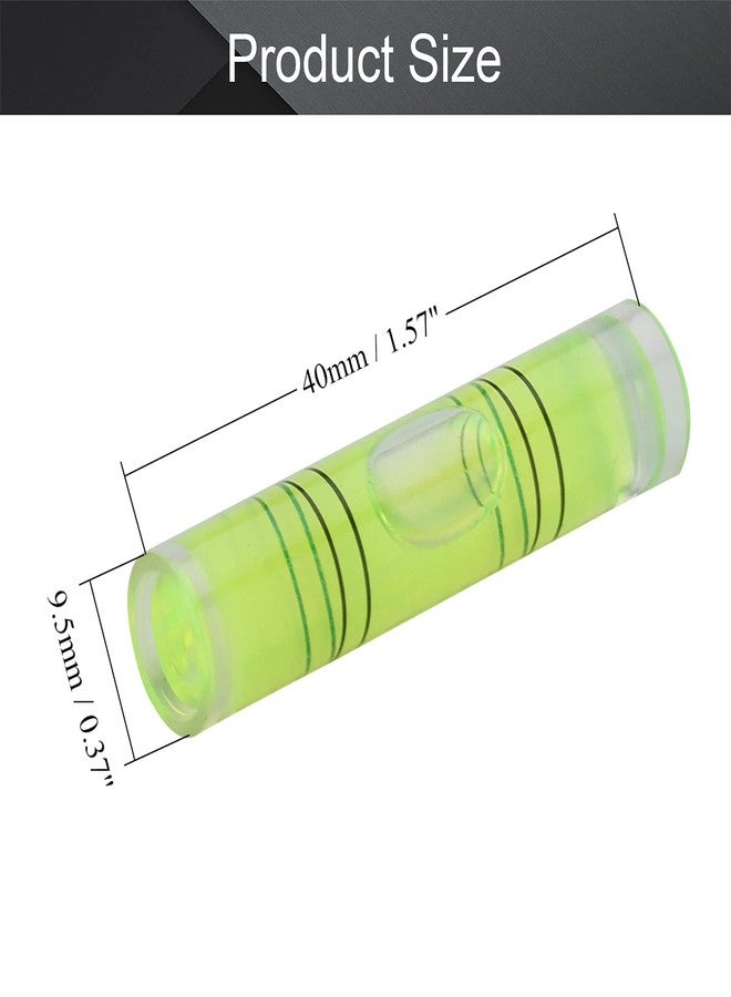 Utoolmart 9.5×40mm Green Universal Precision Bubble Level Vials Spirit Level Picture Hanging Levels Mark Measuring Instruments Layout Tools 10pcs - Image 2