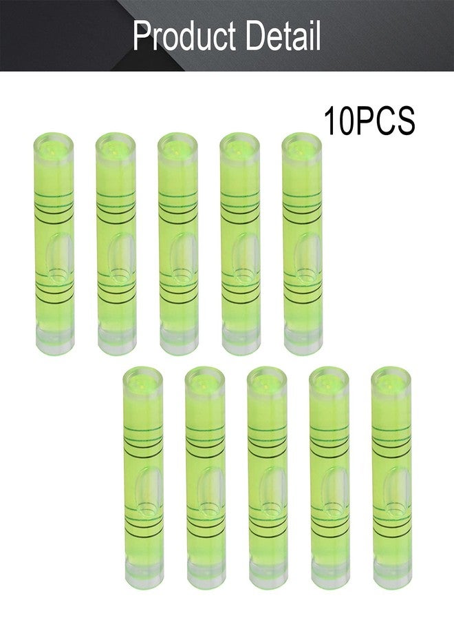 Utoolmart 9.5×40mm Green Universal Precision Bubble Level Vials Spirit Level Picture Hanging Levels Mark Measuring Instruments Layout Tools 10pcs - Image 4