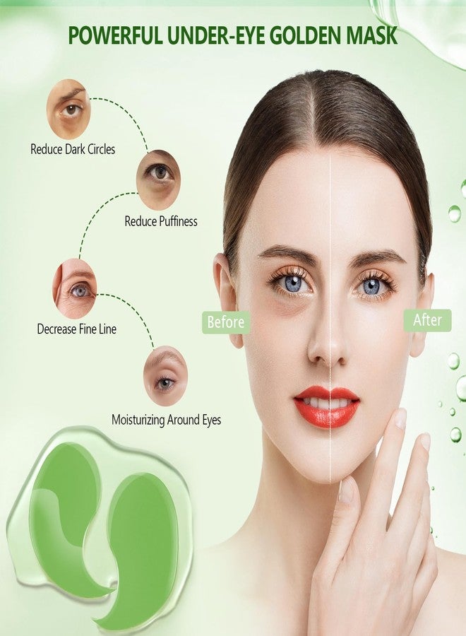 Yargkos 3 Packs 60 Pcs Under Eye Patches, Green+24K Gold+Pink, 30 Pairs Undereye Mask for Puffy Eye Dark Circle Treatment, Collagen Gel Pads Hydrating for Eye Bag Puffiness Wrinkle, Women Men Beauty Skin Care - Image 4