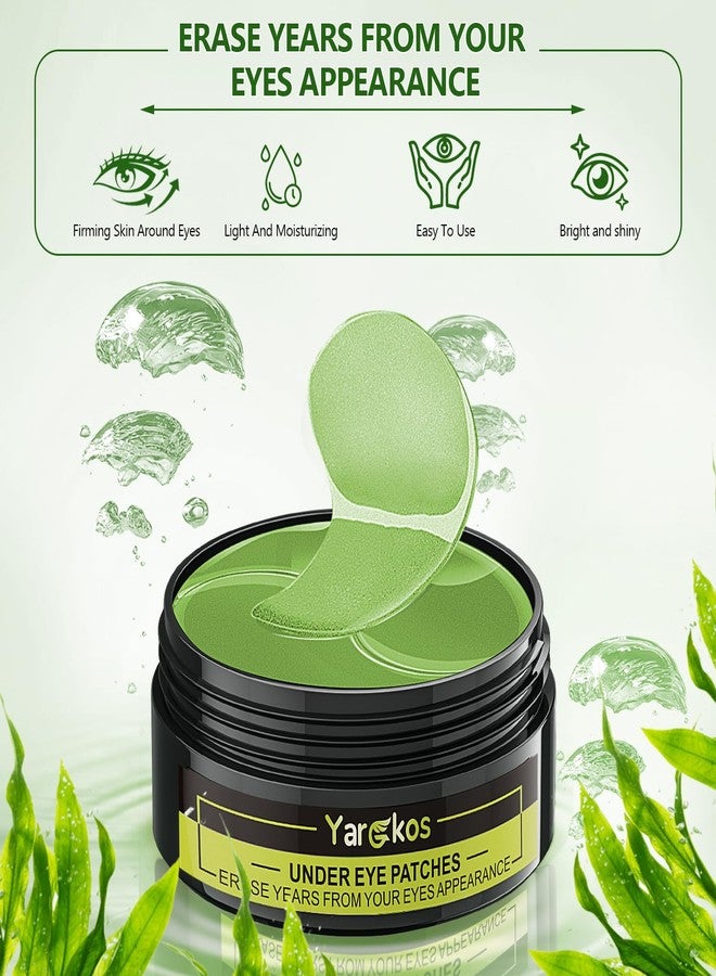 Yargkos 3 Packs 60 Pcs Under Eye Patches, Green+24K Gold+Pink, 30 Pairs Undereye Mask for Puffy Eye Dark Circle Treatment, Collagen Gel Pads Hydrating for Eye Bag Puffiness Wrinkle, Women Men Beauty Skin Care - Image 2