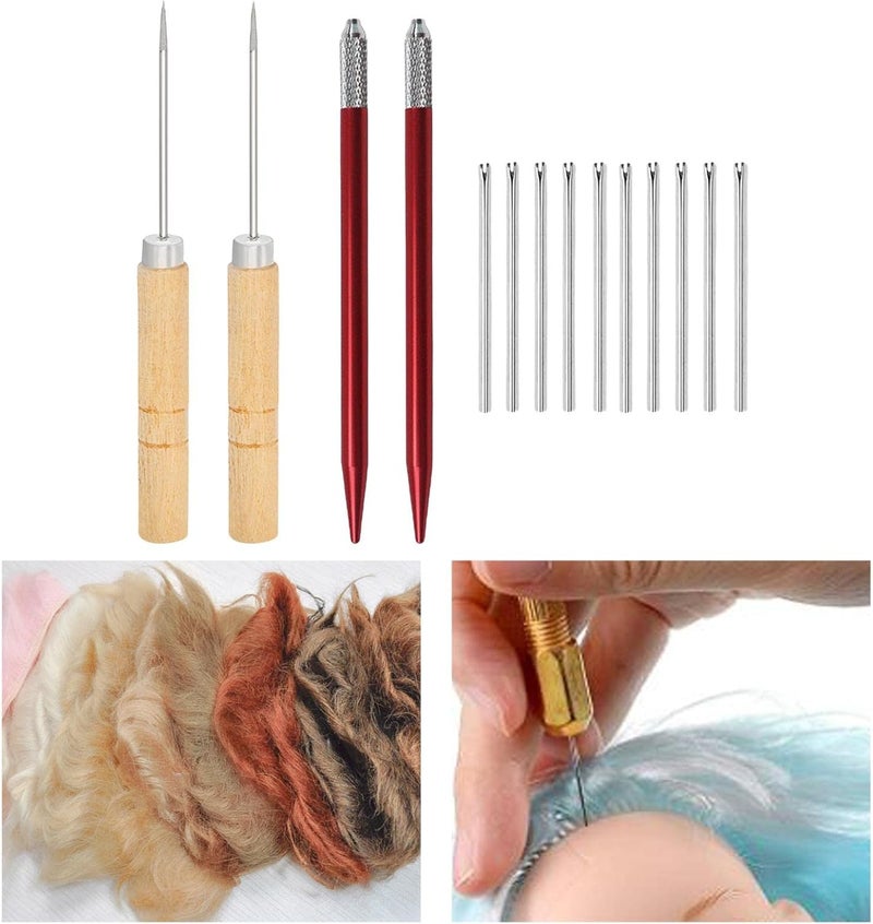 klarako Doll Tools Reborn Hair Rooting Tool Doll Making Kit, 10x0.8mm Needles - Image 5