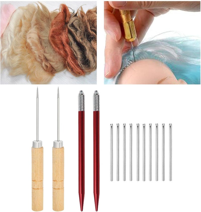 klarako Doll Tools Reborn Hair Rooting Tool Doll Making Kit, 10x0.8mm Needles - Image 4