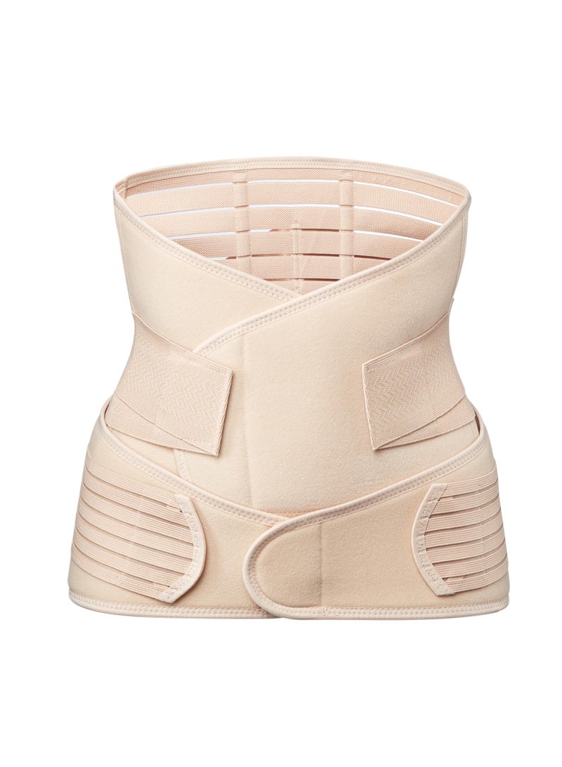 3 in 1 Postpartum Belt - Breathable Postpartum Recovery Postnatal Corset Belt after Pregnancy Maternity, Light skin-L