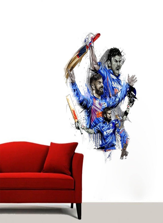 Sticker Yard Virat Kohli Celebrate Vinyl Wall Sticker for Living Room/Bedroom/Office and All Decorative Wall Stickers Size 46X55CM - Image 3
