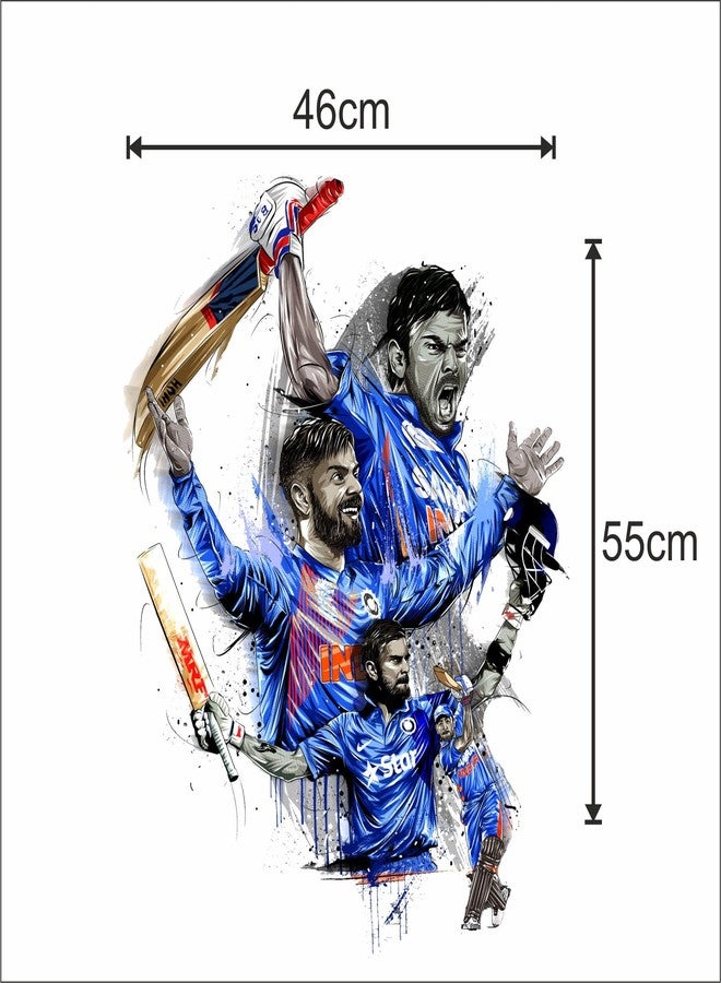 Sticker Yard Virat Kohli Celebrate Vinyl Wall Sticker for Living Room/Bedroom/Office and All Decorative Wall Stickers Size 46X55CM - Image 4