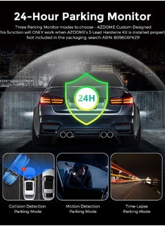 AZDOME 2K+1K+1K DVR dashcam front and built-in triple camera car dashcam 139mm IPS screen dashcam built-in WiFi G sensor parking monitor loop recording  - Image 5