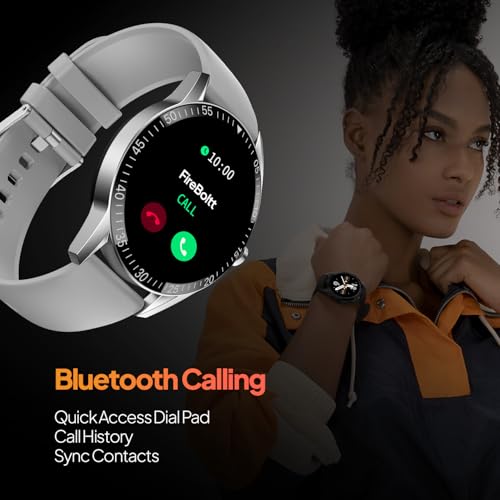 Fire-Boltt Talk Round Smart Watch 1.39″ TFT Display with Bluetooth Calling, Dual Button, Voice Assistance, SPO₂ & Heart Rate Monitor, 120+ Sports Modes, Smartwatch for Men & Women - Grey - Image 5