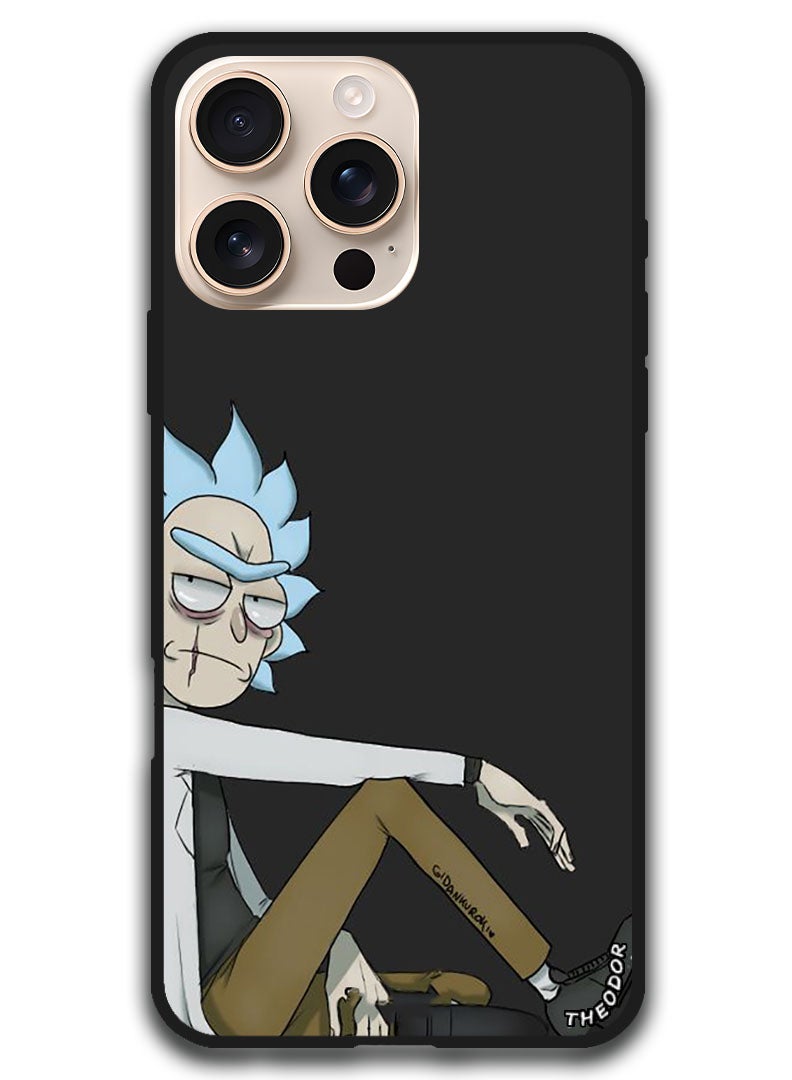 Theodor Protective Case Anti Scratch Shock Proof Bumper Cover For iPhone 16 Pro (6.3)-inch Rick - Image 1