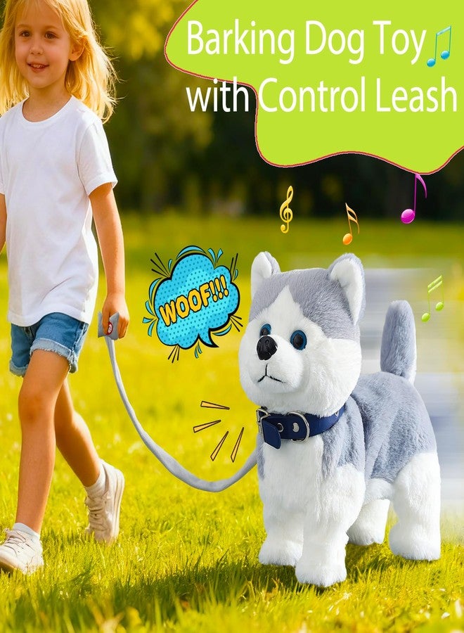 HCdoujoy لعبة كلب هاسكي من إتش سي دوجوي، لعبة تفاعلية تغني وترقص وتتمشى مع جرو صغير، مزودة بتحكم في مستوى الصوت، وذيل يهتز ورأس يهتز، دمية جرو محشوة للأطفال - Image 3