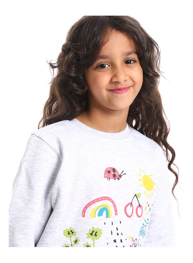 DIADORA سويت شيرت مطبوع للبنات - Image 4