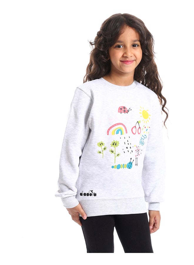 DIADORA سويت شيرت مطبوع للبنات - Image 1