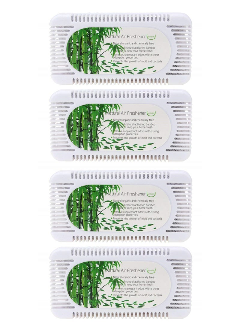 Plan A Fridge deodoriser and freshener | Reusable Activated Bamboo charcoal air purifying bag, freezer smell odour eliminator | Also for Fresh Fridge, Lunch Bag,Cool Box,Car odour absorber (4 PCS)  - Image 1