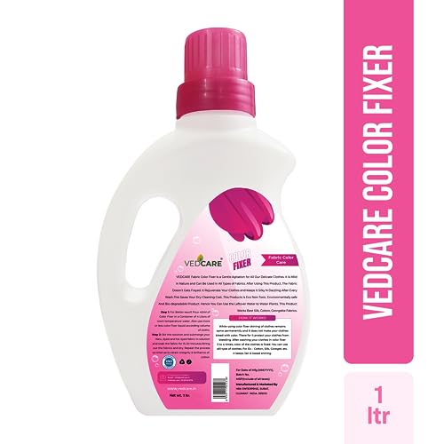 Vedcare Fabric Color Fixer Liquid For Clothes, Works for Silk, Cotton, Georgette And All Fabric 1L, Fresh - Image 2