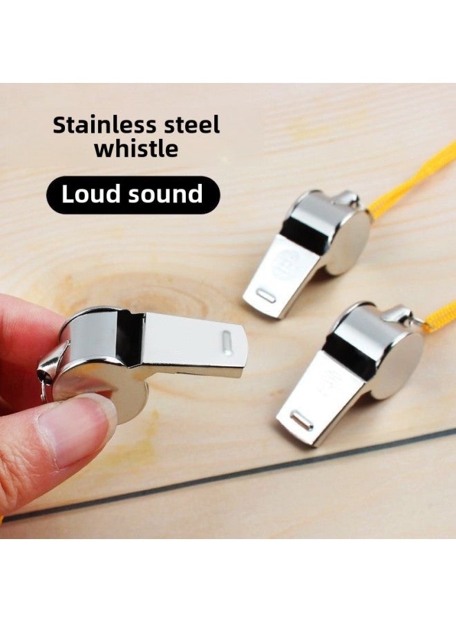 Generic Whistle Super-loud Referee Special Outdoor Training Topper Physical Education Teacher Basketball Coach Professional Lifesaving Football Whistle-Color:[independent Packaging Box] | Stainless Steel Whistle | 3 Pieces - Image 4