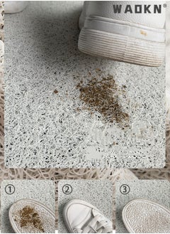 WAOKN 50 * 80 cm Front Door Mat, Mud Scraper Welcome Mat, All Season Heavy Duty Durable Door Mat for Home Entrance, Garage and Garden Entrance Mat, Non-slip Natural Rubber  - Image 2