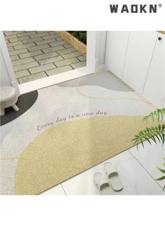 WAOKN 50 * 80 cm Front Door Mat, Mud Scraper Welcome Mat, All Season Heavy Duty Durable Door Mat for Home Entrance, Garage and Garden Entrance Mat, Non-slip Natural Rubber  - Image 1