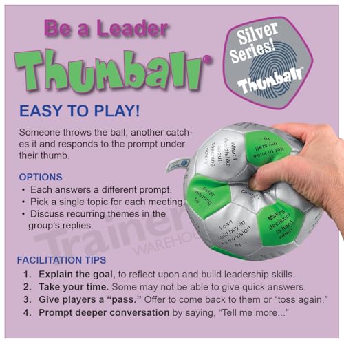 Trainers Warehouse Be a Leader Thumball, 6" | Team Building Ice Breaker - Discuss Past Leadership Experiences & Opportunities | 32 Panels to Prompt Conversation - Image 4
