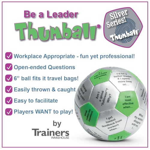 Trainers Warehouse Be a Leader Thumball, 6" | Team Building Ice Breaker - Discuss Past Leadership Experiences & Opportunities | 32 Panels to Prompt Conversation - Image 3