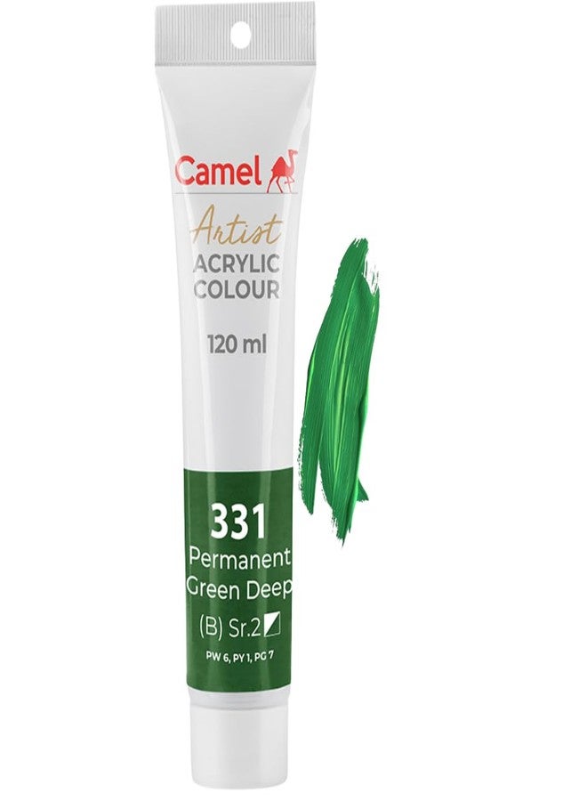 Camlin Kokuyo Artist Acrylic Colour 120 ml Series 2, Permanent Deep Green