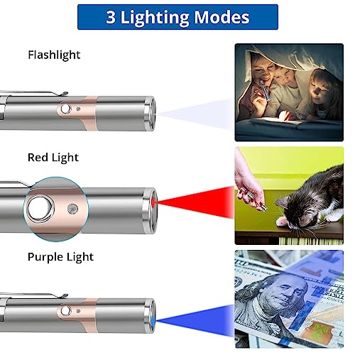 TBTeek Cat Toys for Indoor Cats, 2 Pieces, Rechargeable, 7 Adjustable Patterns, Interactive Kitten Pet Dog Red Dot Chase Light Toy for Cats Fun Playing Exercise… - Image 4
