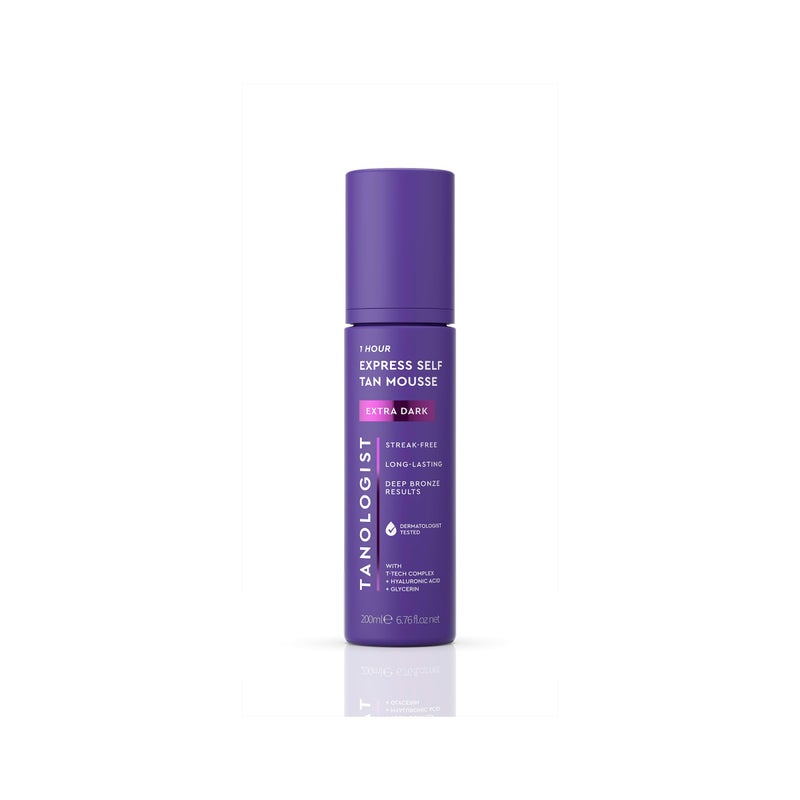 Tanologist Extra Dark Self Tan Mousse, Clear Self-Tanning Mousse, Streak-Free, Natural Glow, No Fake Tan Smell Or Orange Tone, Long Lasting, Clean Ingredients, 6.76 fl. oz/200 ml Bottle - Image 1
