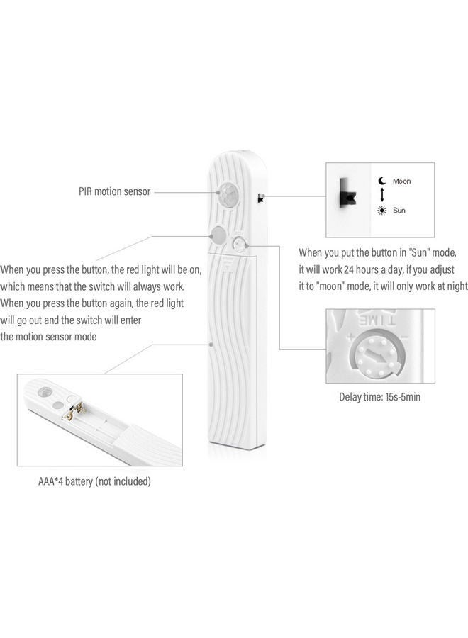 نيبمينينت شريط إضاءة LED مزود بجهاز استشعار PIR أبيض  - Image 3