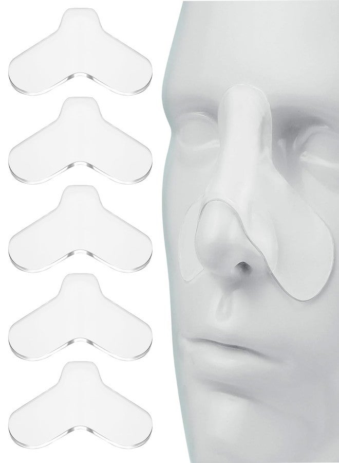 HWEIUA 5 Pack CPAP Nose Pads for CPAP Mask, Soft Nasal Gel Pads, Comfort & Leak Prevention, Customizable & Trim-to-Size, Reusable & Washable CPAP Nose Cushion Nose Protector - Image 1