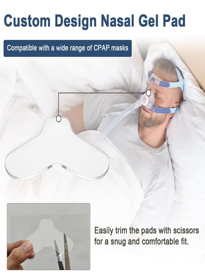 HWEIUA 5 Pack CPAP Nose Pads for CPAP Mask, Soft Nasal Gel Pads, Comfort & Leak Prevention, Customizable & Trim-to-Size, Reusable & Washable CPAP Nose Cushion Nose Protector - Image 3