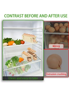 Excefore Egg Holder and Whisk Set, 1Pc 3-Tier Stackable Refrigerator Egg Dispenser, Space-Saving Design for Countertop, Ideal for Kitchen Organization  - Image 5