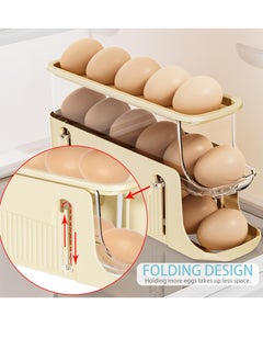 Excefore Egg Holder and Whisk Set, 1Pc 3-Tier Stackable Refrigerator Egg Dispenser, Space-Saving Design for Countertop, Ideal for Kitchen Organization  - Image 2