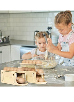 Excefore Egg Holder and Whisk Set, 1Pc 3-Tier Stackable Refrigerator Egg Dispenser, Space-Saving Design for Countertop, Ideal for Kitchen Organization  - Image 4