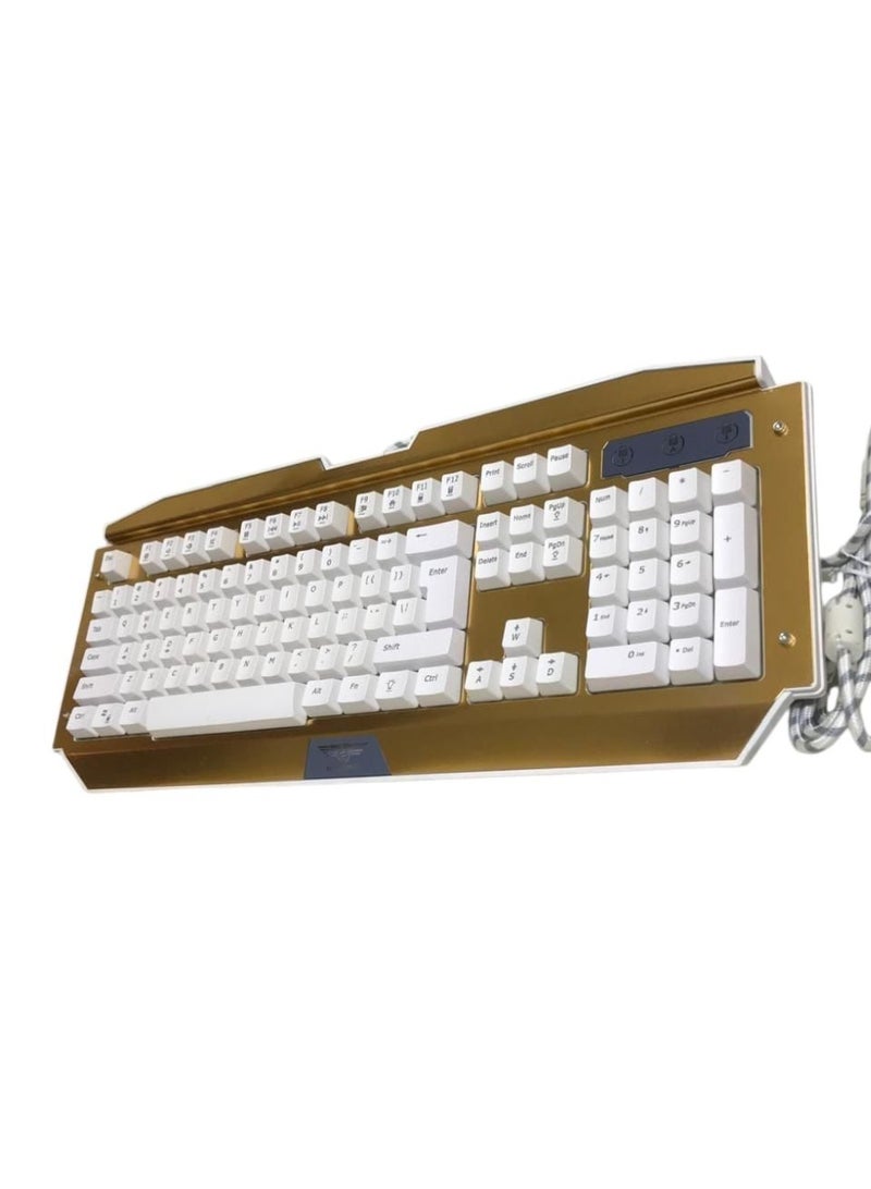 Metal USB Keyboard with RGB Backlight – English Layout - Image 3