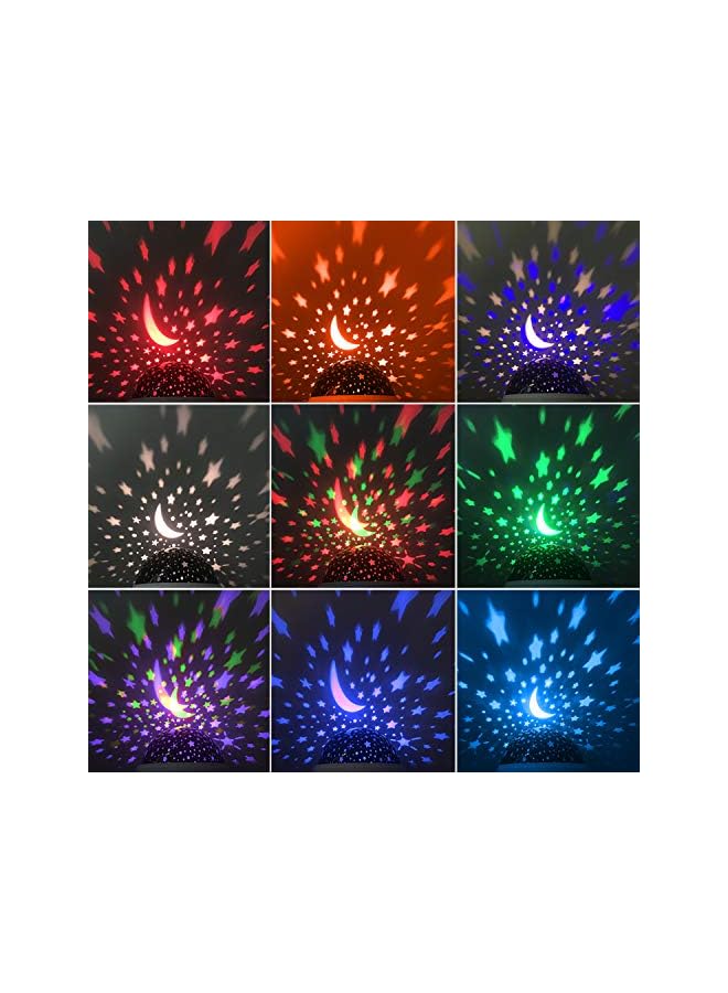 The Bros Night Light for Kids, Kids Night Light, Star Night Light, Nebula Star Projector 360 Degree Rotation - 4 LED Bulbs 9 Light Colour Changing with USB Cable, Romantic Gifts for Men Women Children - Image 4