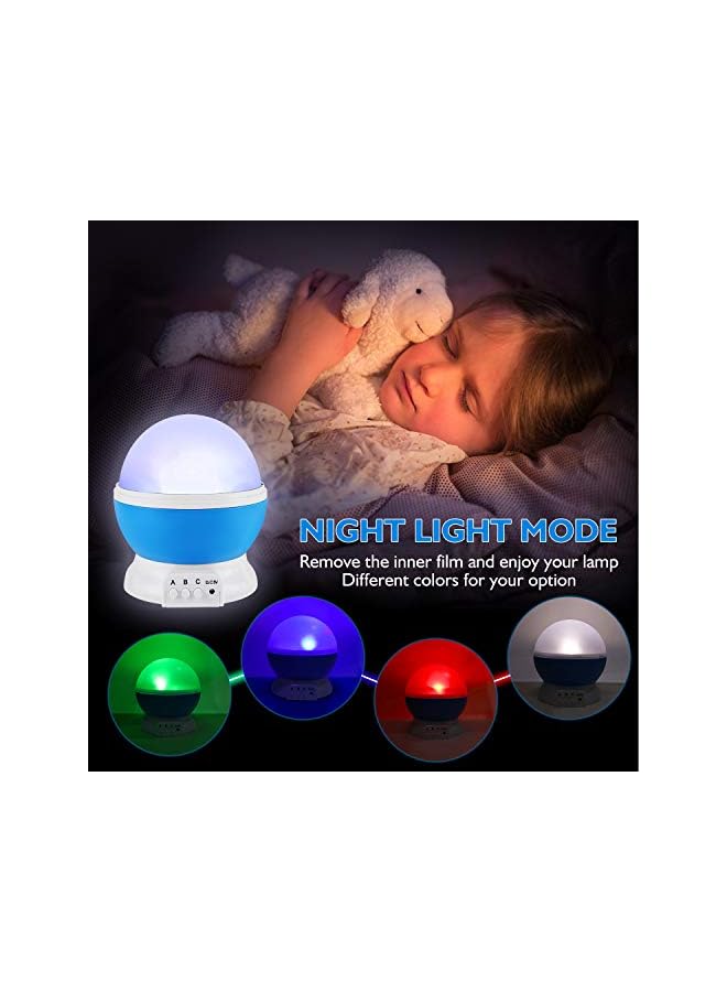 The Bros Night Light for Kids, Kids Night Light, Star Night Light, Nebula Star Projector 360 Degree Rotation - 4 LED Bulbs 9 Light Colour Changing with USB Cable, Romantic Gifts for Men Women Children - Image 5