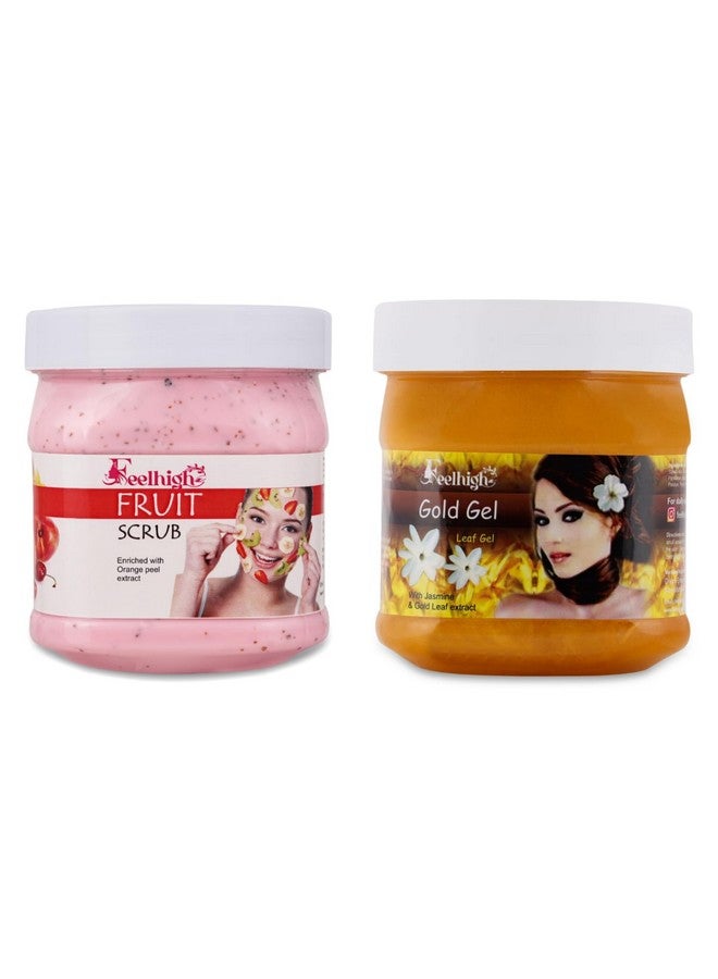 Feelhigh Mixfruit Scrub Enriched with fruit extract & Gold gel- Skin care Products - Facial Products -pack2 - Image 1