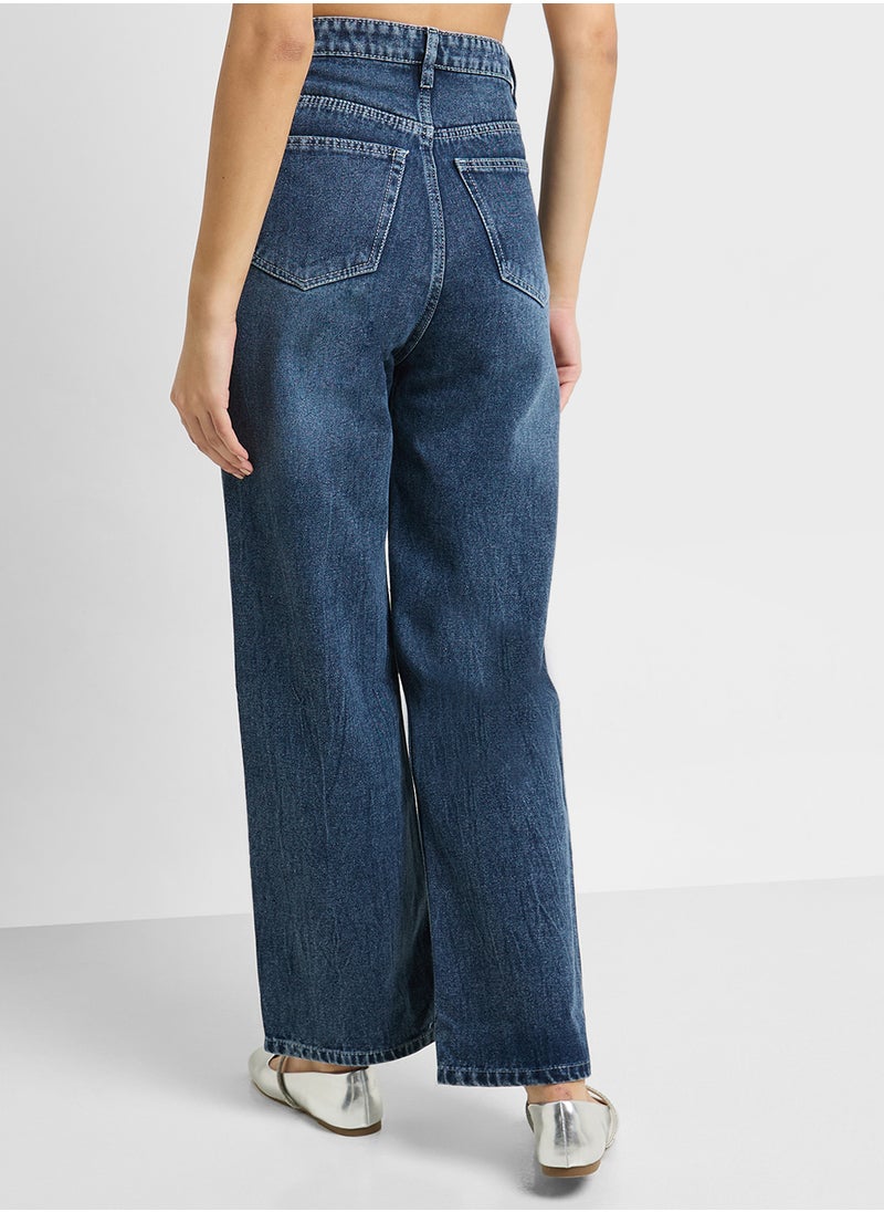 Ginger Mid Rise Wide Leg Jeans  - Image 3
