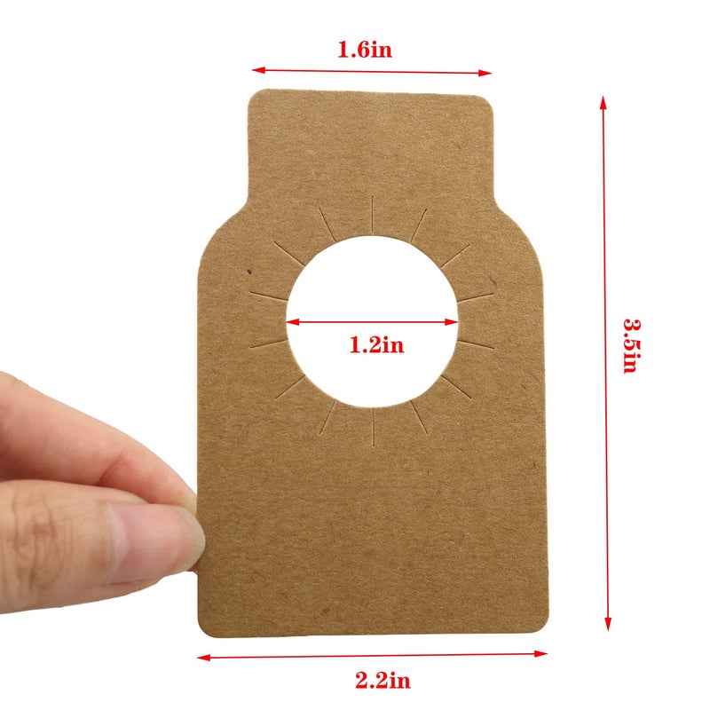 ZZHXSM Wine Tags ZZHXSM 100pcs Kraft Wine Bottle Tags 2.2" x 3.5" Brown Paper Labels for Champagne - Image 2