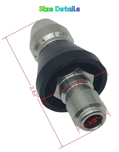 Ponulk 5000 PSI Stainless Steel Sewer Jetter Nozzle 38 Quick Connect Pressure Washer Drain Cleaning Hose Nozzle Orifice 65 - Image 3