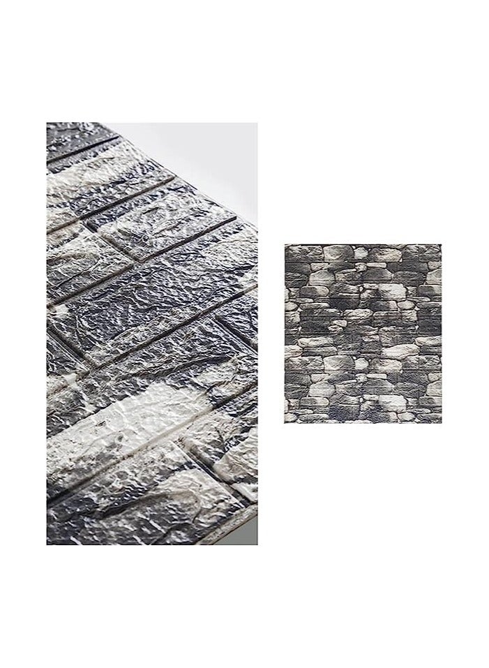 سبيس شوب عبوة من 10 ملصقات حائط إسفنجية ثلاثية الأبعاد مقاس 70 × 75 سم لديكور المنزل مقاس 8 مم - Image 2