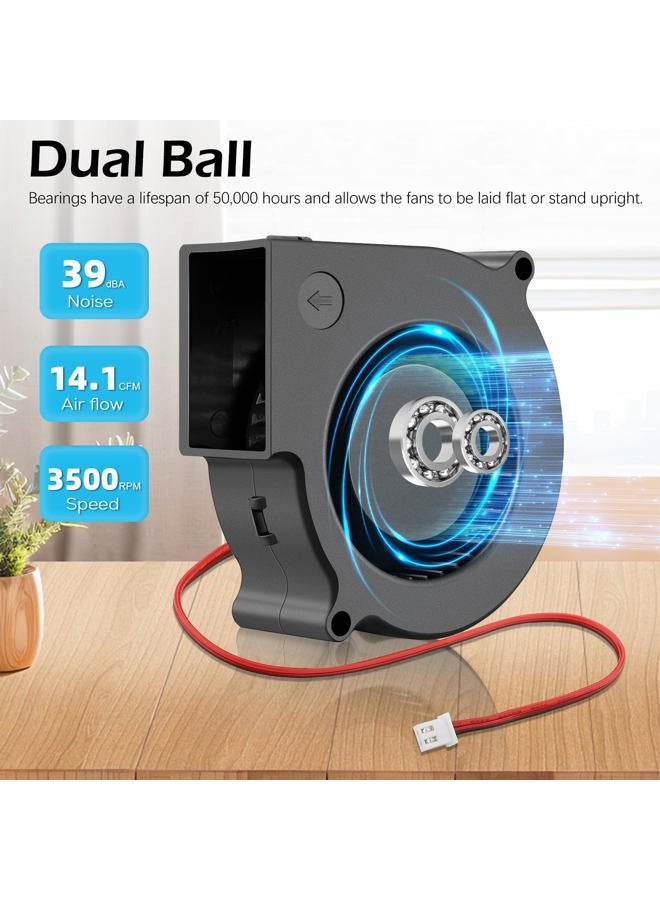 Wathai 75mm x 30mm 12V Blower Cooling Fan Dual Ball 12 Volt DC Centrifugal Fan 2pin for Amplifier RV Fridge Computer Case Ventilation or Project Replacement Part kit - Image 5